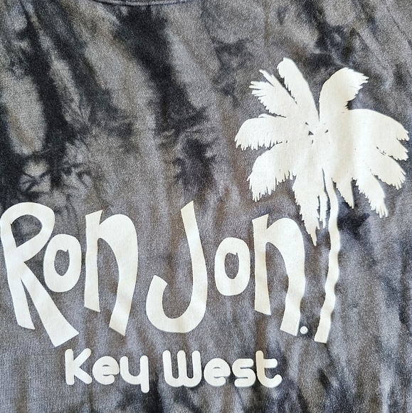 Ron Jon Surf Shop Tye Dye Front Gray Black, Knot Sleeveless Tank Women's Size XL - Picture 8 of 11